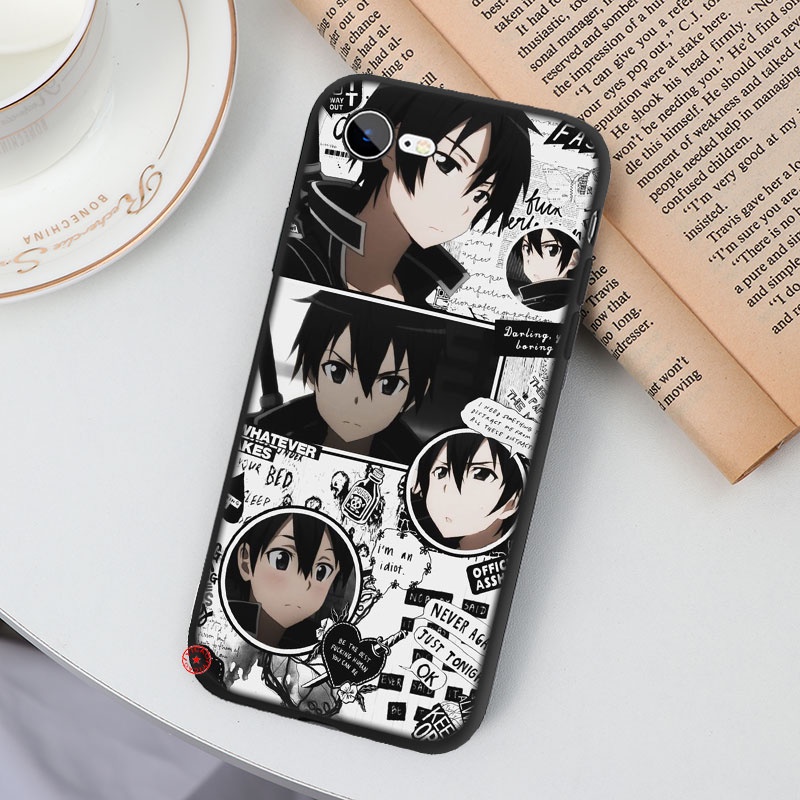 Ốp điện thoại in hình Sword Art Online Kirito thích hợp cho IPHONE SE XR 5 5S 6 6S 7 8 11 PRO MAX PLUS UOL89
