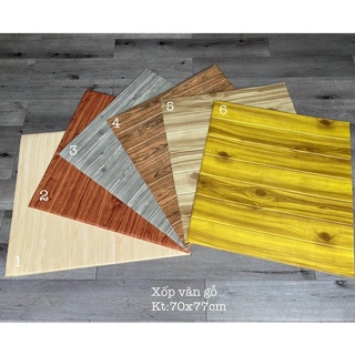 Xốp dán tường giả gỗ 3D kt 70 x70cm sang trọng