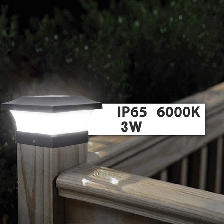 Đèn năng lượng mặt trời trụ cổng tường rào cao cấp 12 led siêu sáng