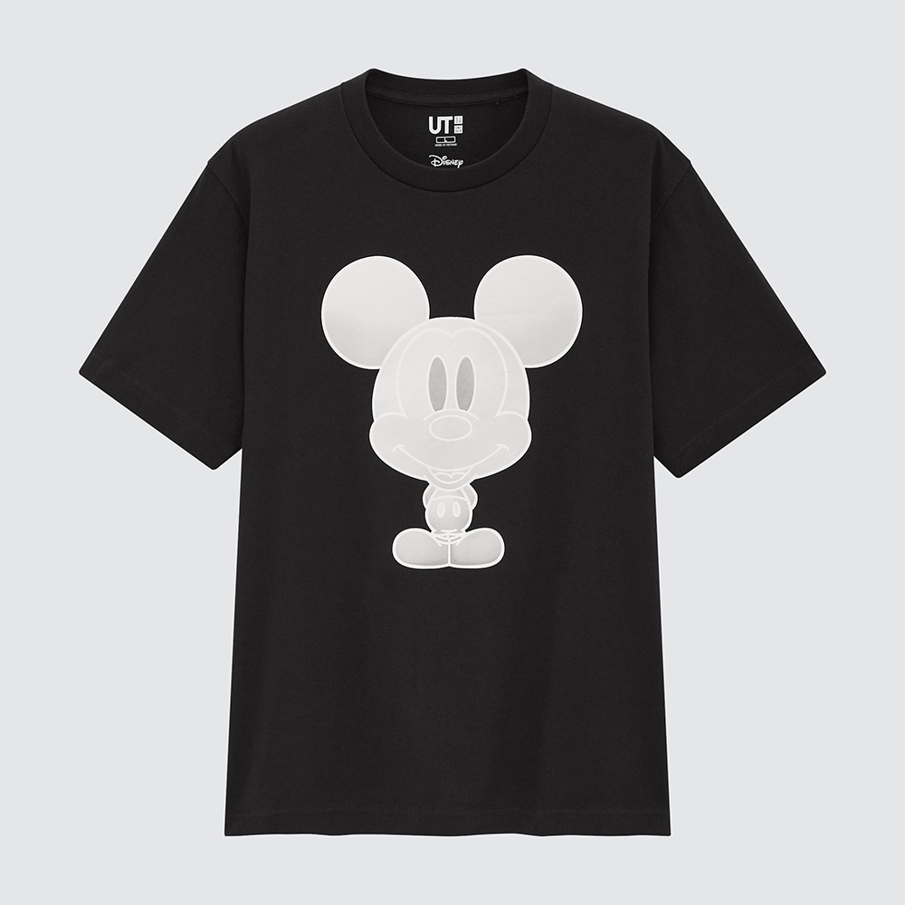 DISNEY Áo Thun Uniqlo Tay Ngắn In Hình Chuột Mickey Cho Cặp Đôi 449509