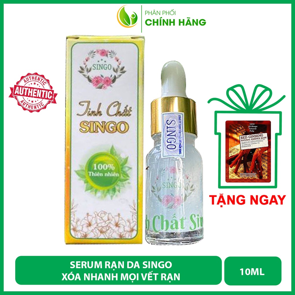 Serum rạn da Singo, tinh chất, kem rạn da sau sinh, giảm rạn đỏ, rạn trắng, eo, đùi, bắp chân, mông...