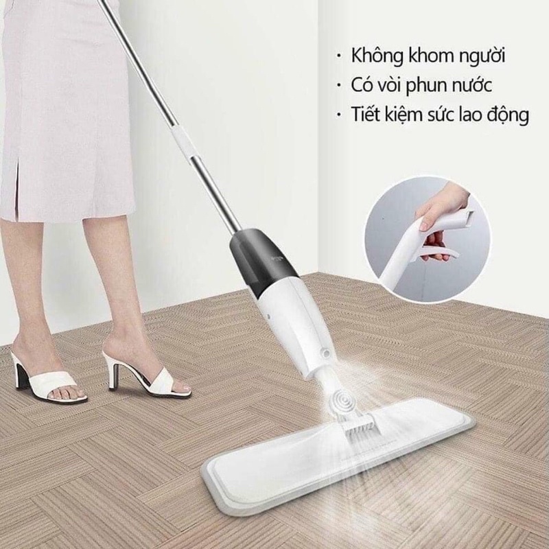 Chổi Lau Nhà Kèm Bịnh Xịt Phun Sương Thông Minh Dung Dịch Sát Khuẩn