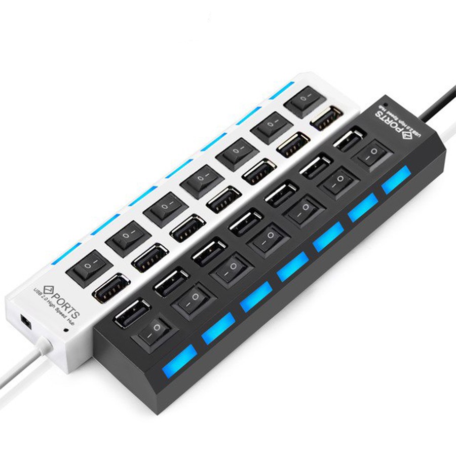 BỘ CHIA 4 VÀ 7 CỔNG USB HUB 2.0 CÓ CÔNG TẮC