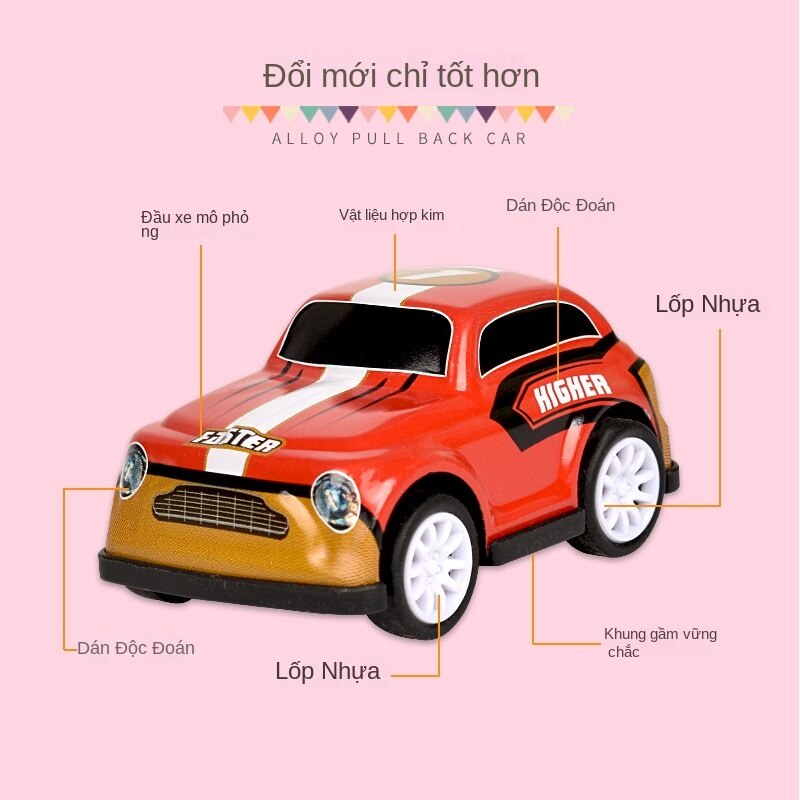 Mô hình đồ chơi xe cảnh sát BORAMMY WAS650 nhỏ nhắn làm từ hợp kim an toàn vui nhộn cho bé