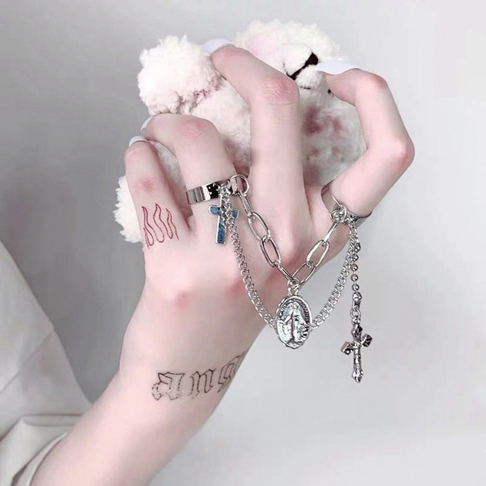 Nhẫn nam nữ thiết kế mở phong cách hiphop đường phố