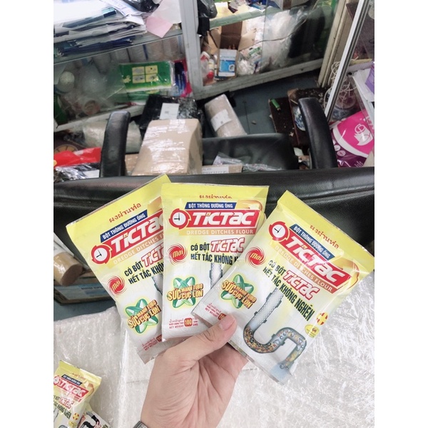{ Bột thông cống, thông tắc cốc Tictac }