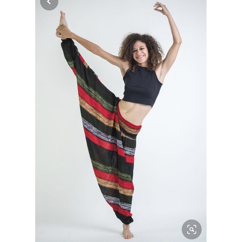 [47-65ký/chọn màu]Quần harem yoga dance lanh thái.