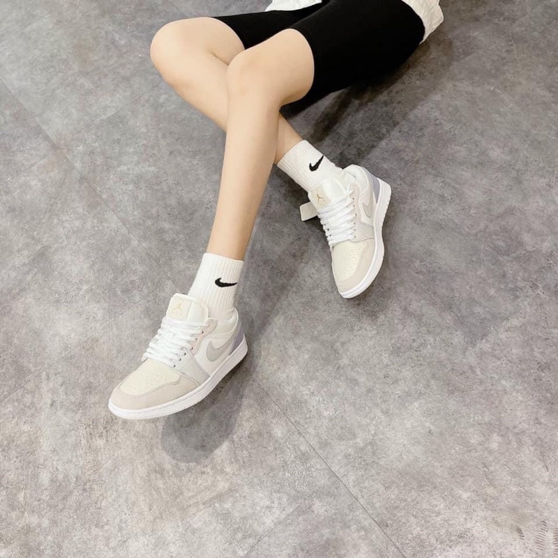 [🎁 Giá Gốc]✅  Giày 𝐉𝐨𝐫𝐝𝐚𝐧 1 low paris màu xám gót xanh nam nữ, Giày sneaker JD 1 paris cổ thấp bản đẹp full bill box | BigBuy360 - bigbuy360.vn