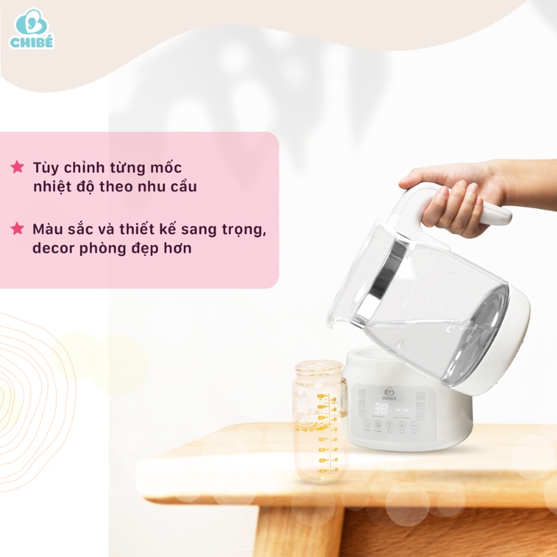 Ấm đun nước thông minh, điều khiển từ xa CHIBÉ CB002