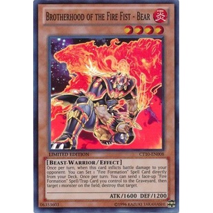 Thẻ bài Yugioh - TCG - Brotherhood of the Fire Fist - Bear / CT10-EN008'