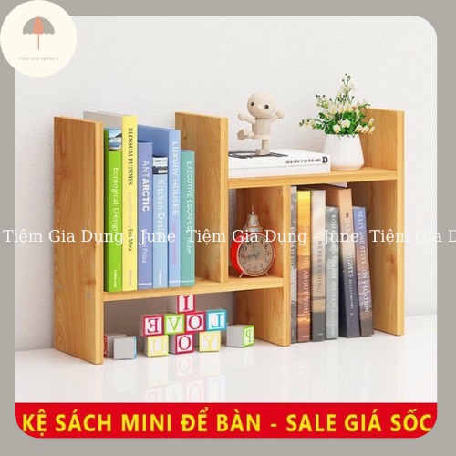 Miễn Ship Kệ sách gỗ để bàn lắp ghép đa năng, giá sách để bàn tiện lợi giá rẻ gỗ MDF chống mối mọt