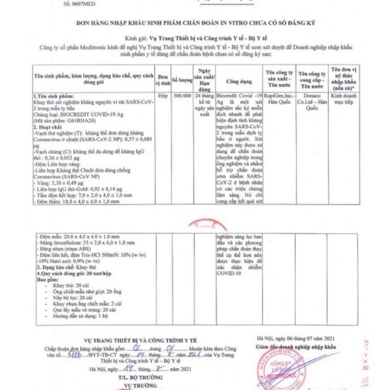 Kit test nhanh Covid-19 BioCredit Ag Hàn Quốc chính hãng (Ship hỏa tốc)