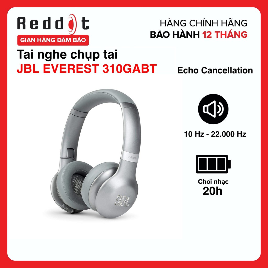 [Mã 2404EL10K giảm 10K đơn 20K] Tai nghe chụp tai Bluetooth JBL EVEREST 310GABT - Hàng Chính Hãng