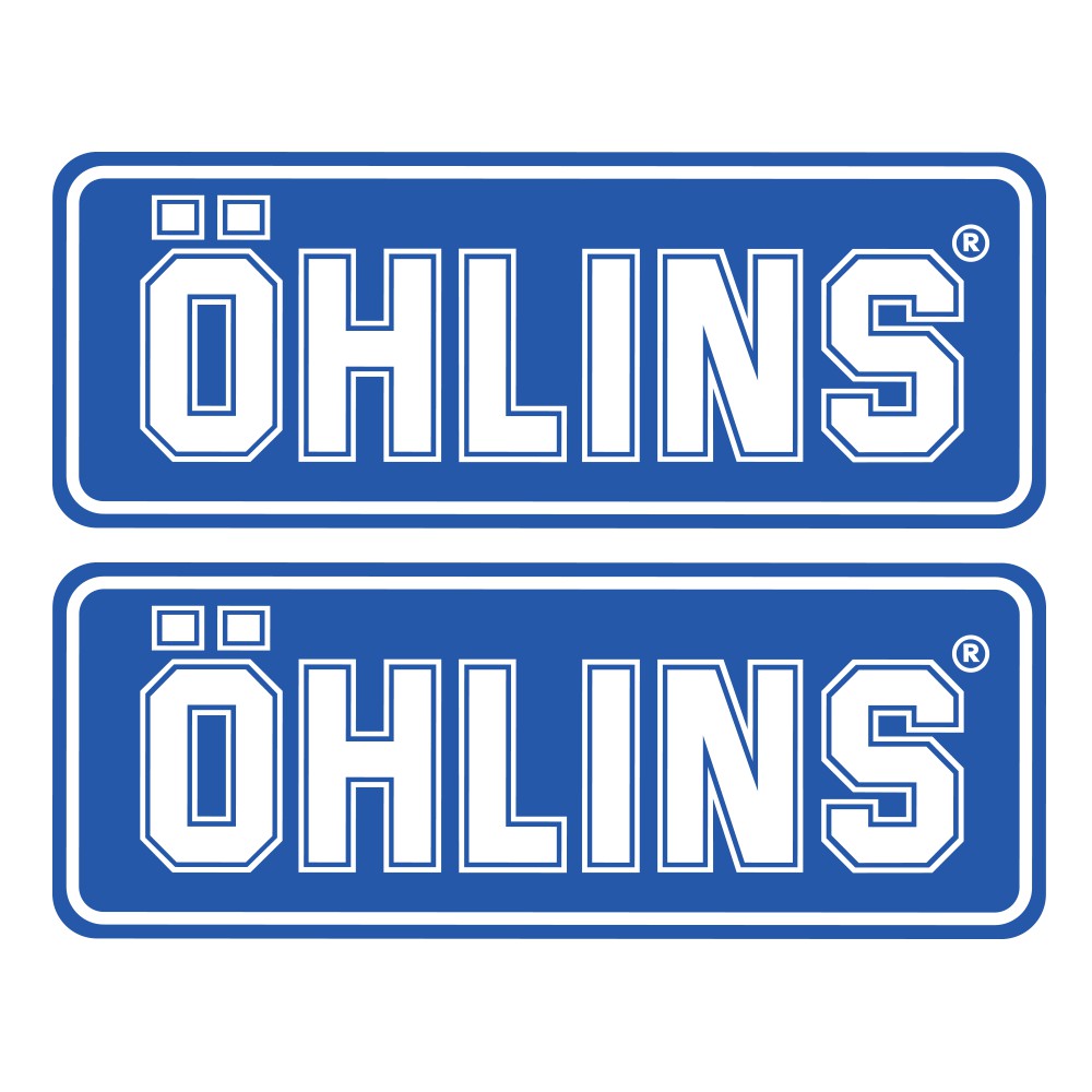 Bộ 2 Tem Ohlins Dán Xe Máy Nhiều Màu- Tem Phuộc Ohlins 12x4.5cm