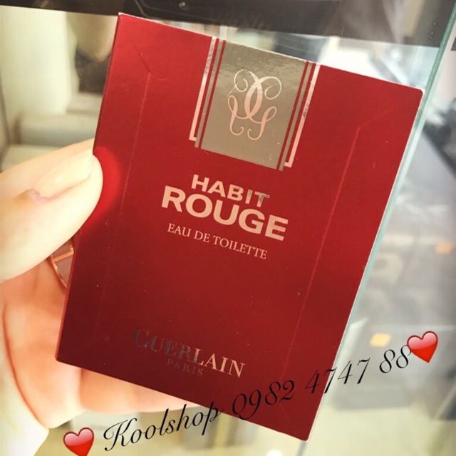 VIAL 1ML NƯỚC HOA NAM HABIT ROUGE EAU DE TOILETTE CỦA HÃNG GUERLAIN