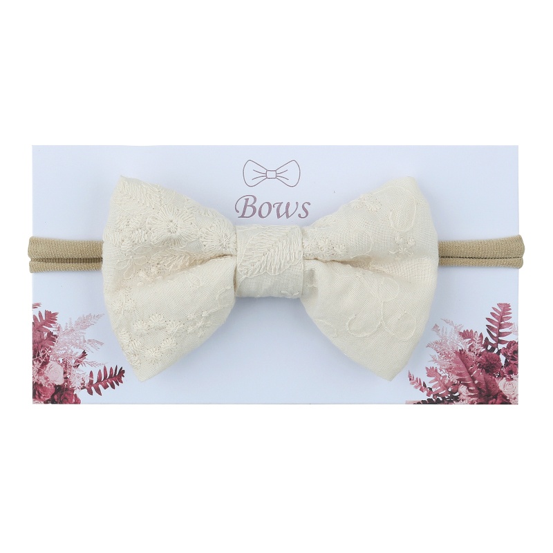 Băng Đô Nơ Co Giãn Màu Trơn Dễ Thương Cho Bé Gái