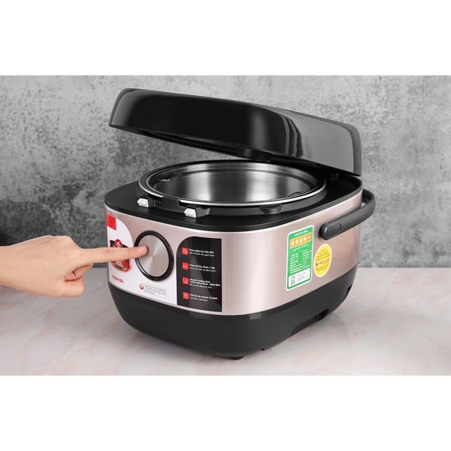 [NẤU GẠO LỨT 1L & 1.8L] Nồi cơm điện tử cao tần Toshiba 1.8L RC-18IX1PV cao cấp- Tặng kèm tạp đê | BigBuy360 - bigbuy360.vn