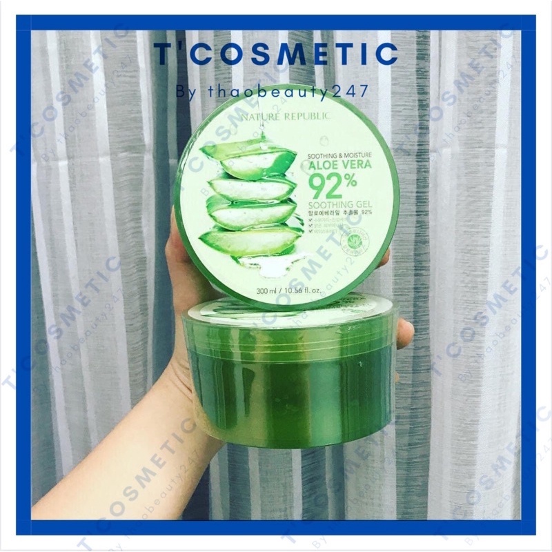 Gel Dưỡng Ẩm Nha Đam Nature Republic Soothing &amp; Moisture Aloe Vera 92% Soothing 300ml