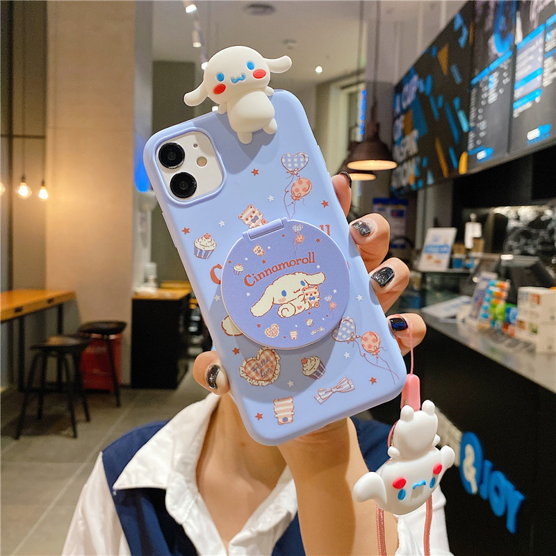 Ốp Lưng Silicone Mềm Có Gương Soi Cho Xiaomi 10 10pro 9 8 A3 Redmi Note8Pro Note8 Note7 Note5 Note9 Note9Pro K20 K30 K30Pro