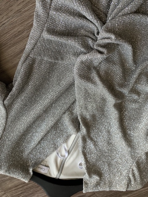 Đầm sequen nhũ dúm eo