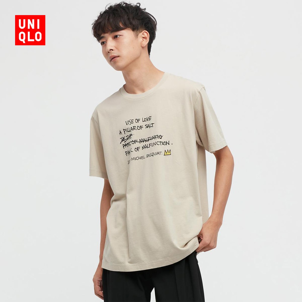 UNIQLO Áo Thun Tay Ngắn In Chữ Basquiat Cá Tính Cho Nam Và Nữ 448174