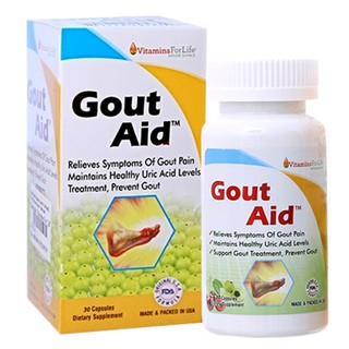 (Hàng Mỹ) Gout Aid - Hỗ trợ phòng ngừa bệnh gout, viêm khớp, giảm acid uric trong máu (hộp 30 viên)