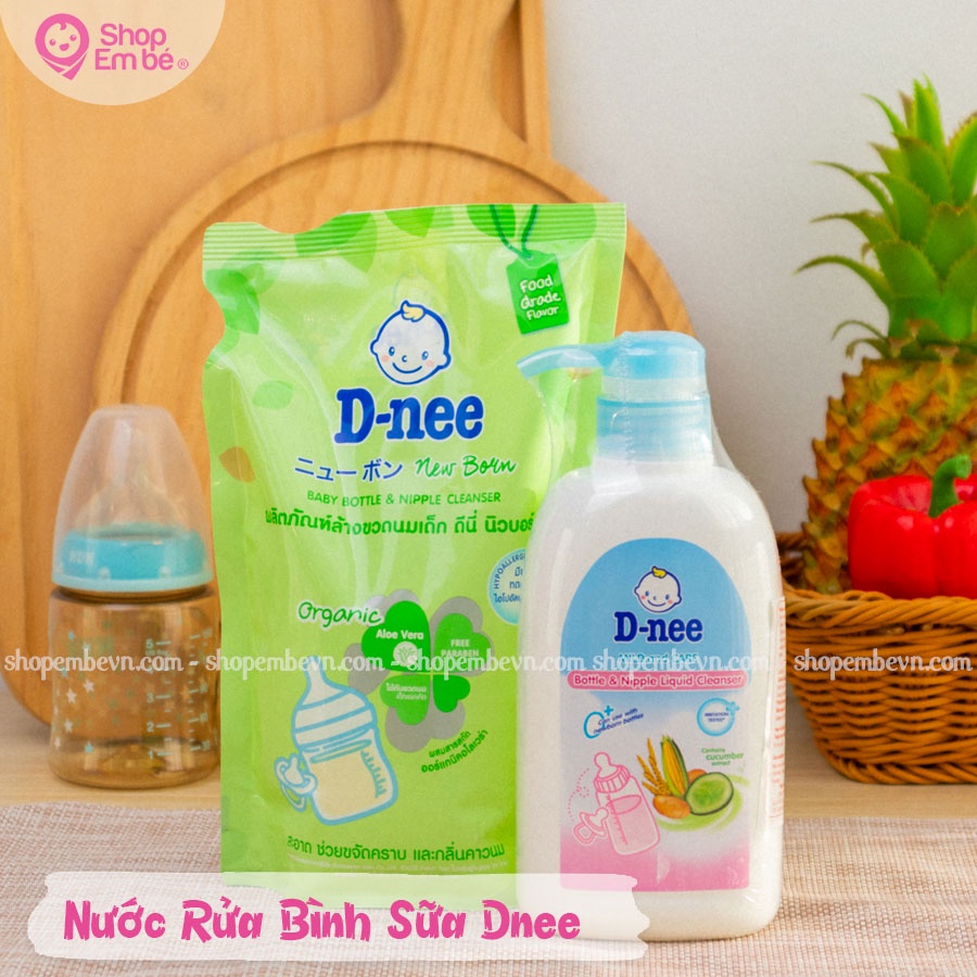 Nước Rửa Bình Sữa Dnee 500ml , Súc Bình Rửa Núm Ti Dnee Chai Nhựa - Shop em bé