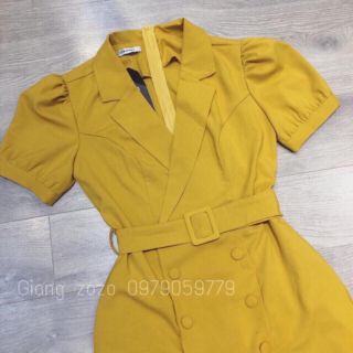 Đầm cổ vest