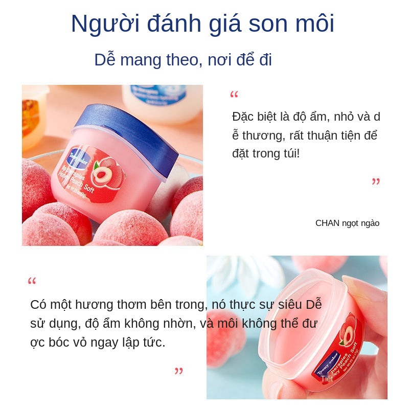 Son Dưỡng Môi Vaseline Cấp Ẩm Chống Nứt Nẻ Cho Học Sinh 7g Tiện Dụng