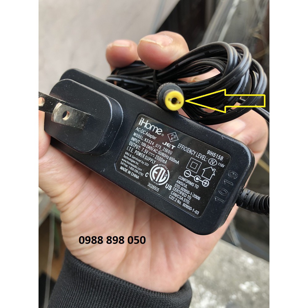 Adapter Nguồn 7,5v 2,5a Bảo hành 12 tháng