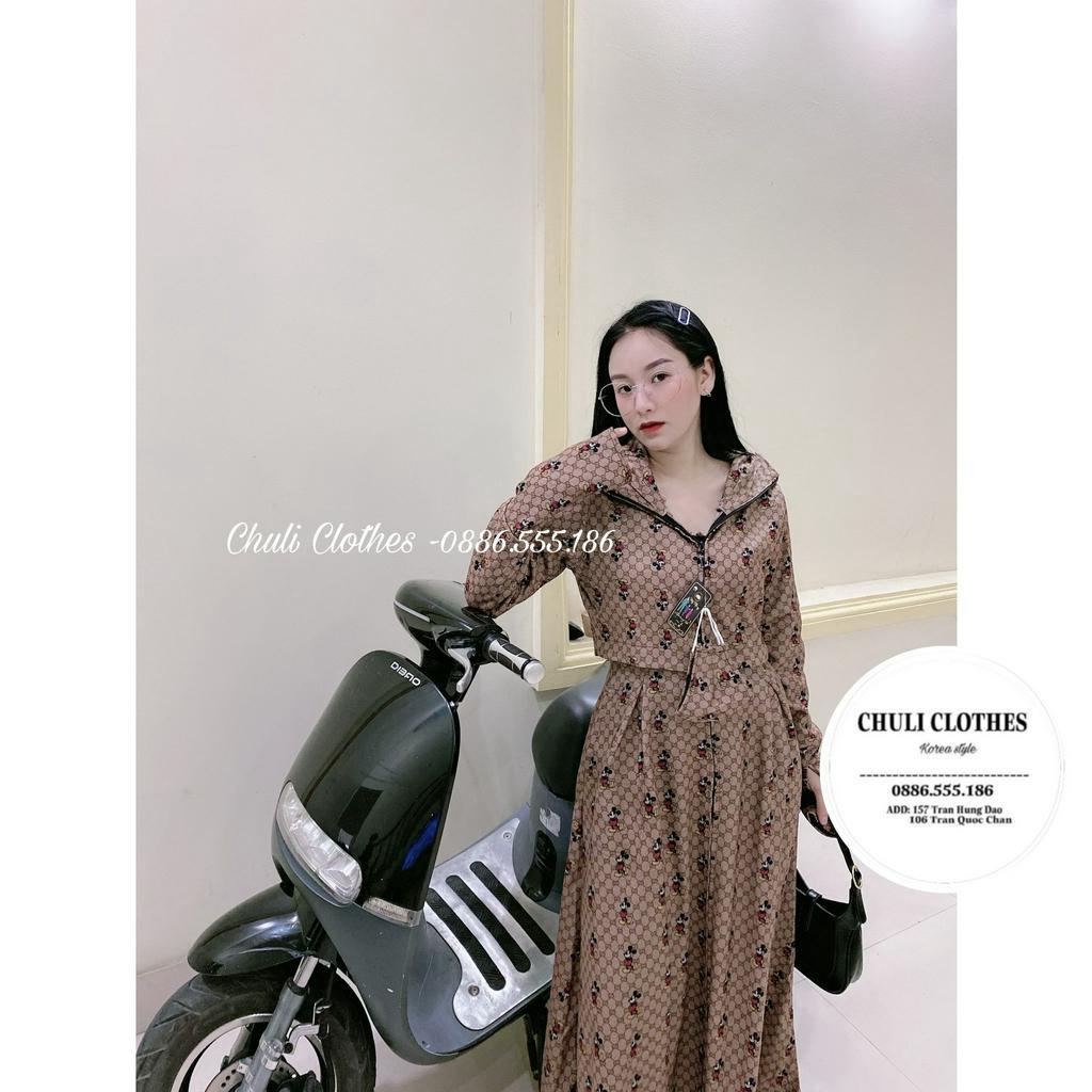 Size L - Áo chống nắng nữ toàn thân dáng Croptop dày 2 lớp dáng xòe không xẻ sau che kín , áo chống nắng mỹ nhi . Chuli
