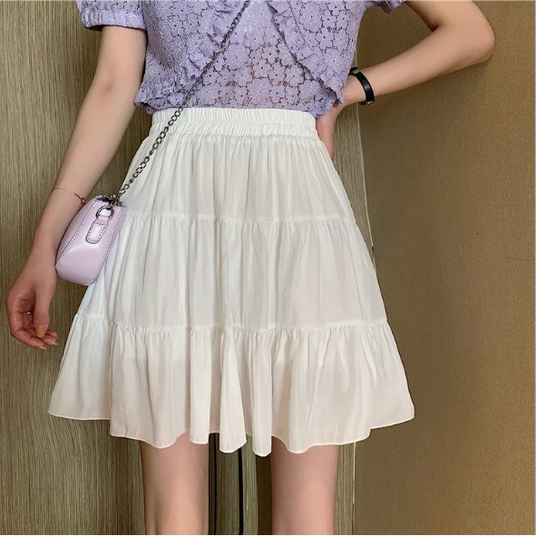 Chân Váy Ngắn Xòe 2 Tầng đen trắng - Chân váy chữ a chất Voan Kèm Lót 2 Màu CV13 | BigBuy360 - bigbuy360.vn
