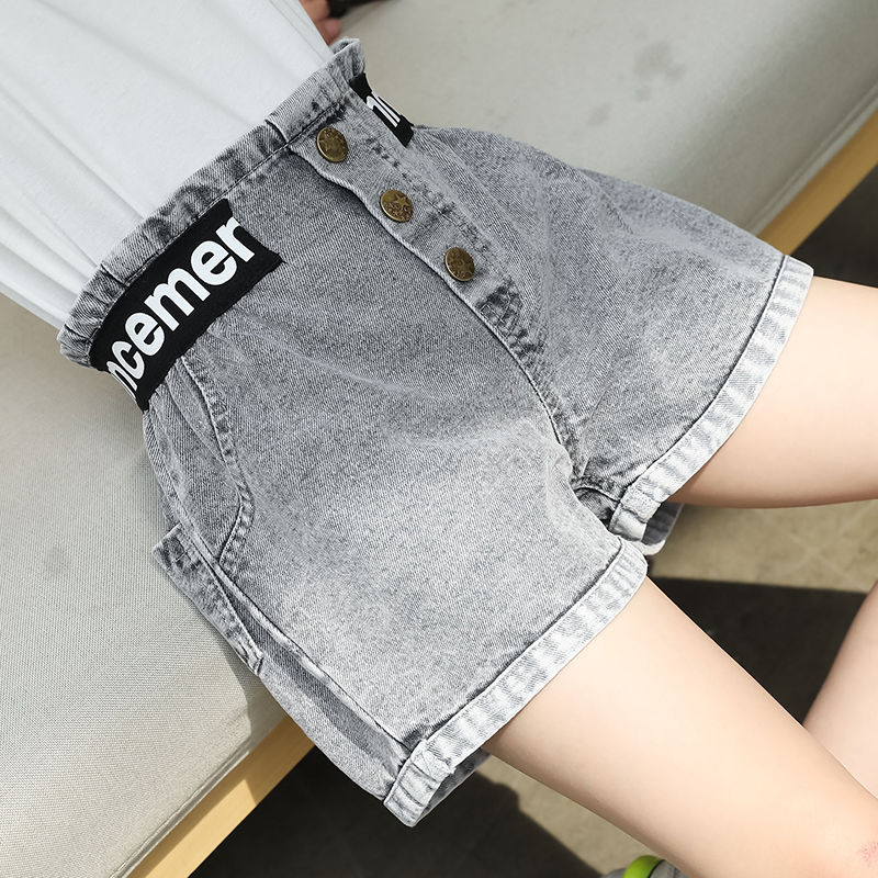 Quần Short Denim Ống Rộng Thời Trang Hè 2021 Cho Bé Gái
