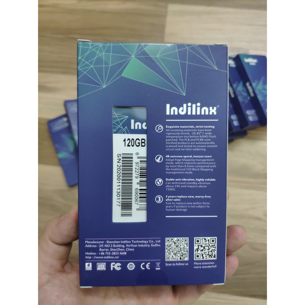 SSD 120 GB indilinx, eekoo, vaseky (dùng cho máy tính pc, laptop, box di động) |BH 36T Chính Hãng