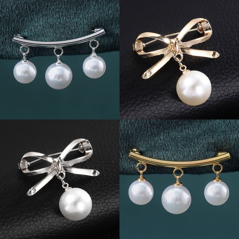 Ghim Cài Áo Đính Ngọc Trai Đơn Giản Chống Ánh Sáng Phong Cách Hàn Quốc