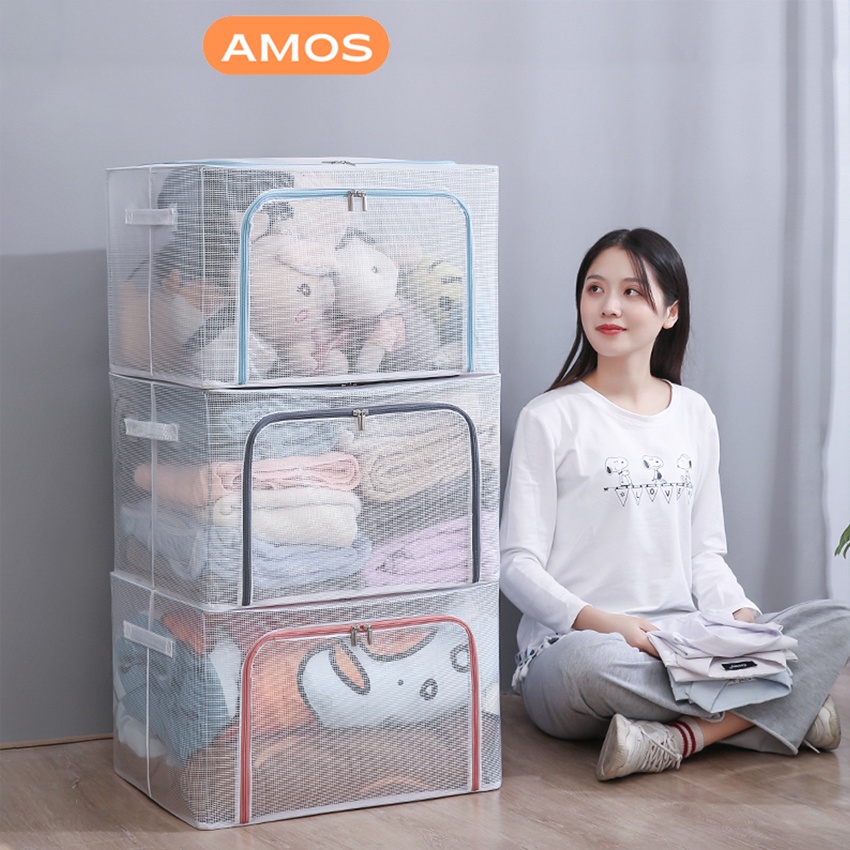 Túi đựng quần áo khung thép AMOS - Gấp gọn tiện lợi, bảo quản quần áo bền đẹp