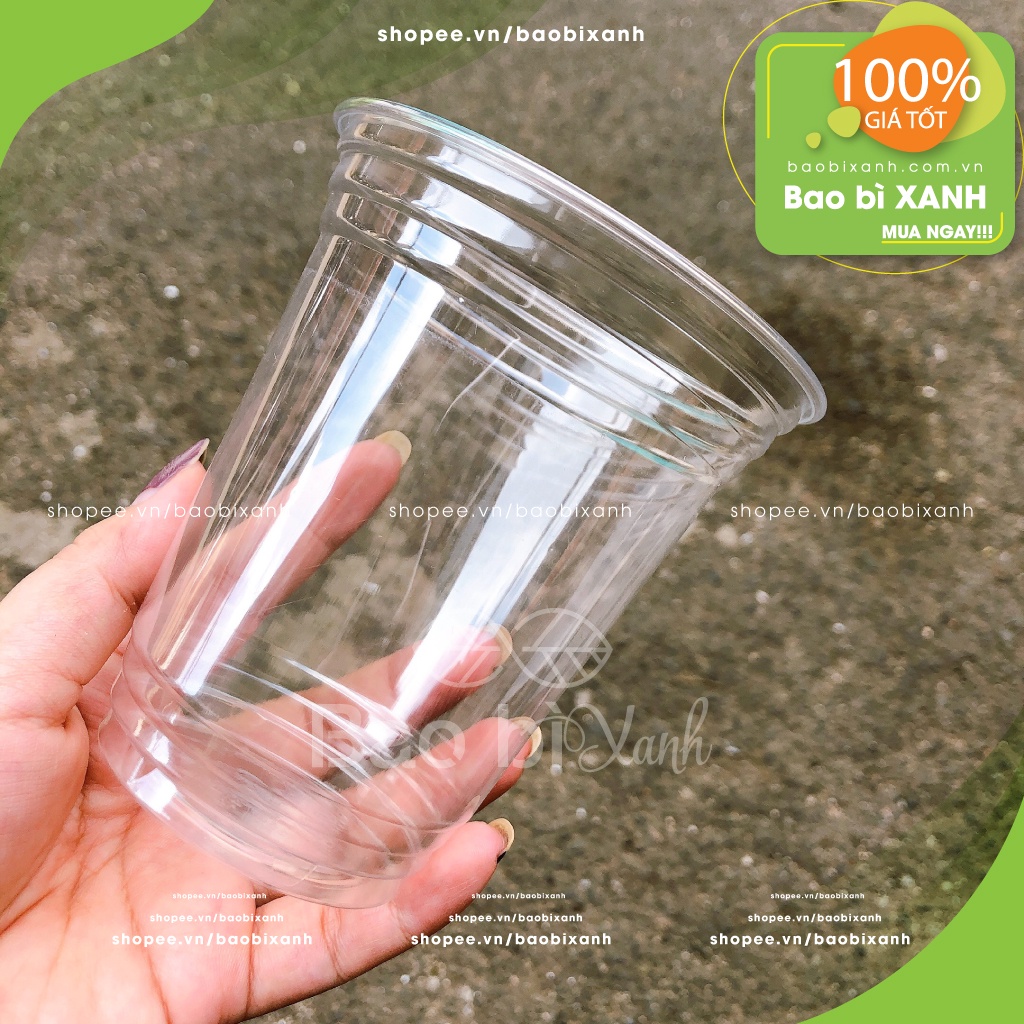 Ly nhựa pet 360ml - 12oz đựng cafe take away (50 cái) | Hàng Chính Hãng UKP