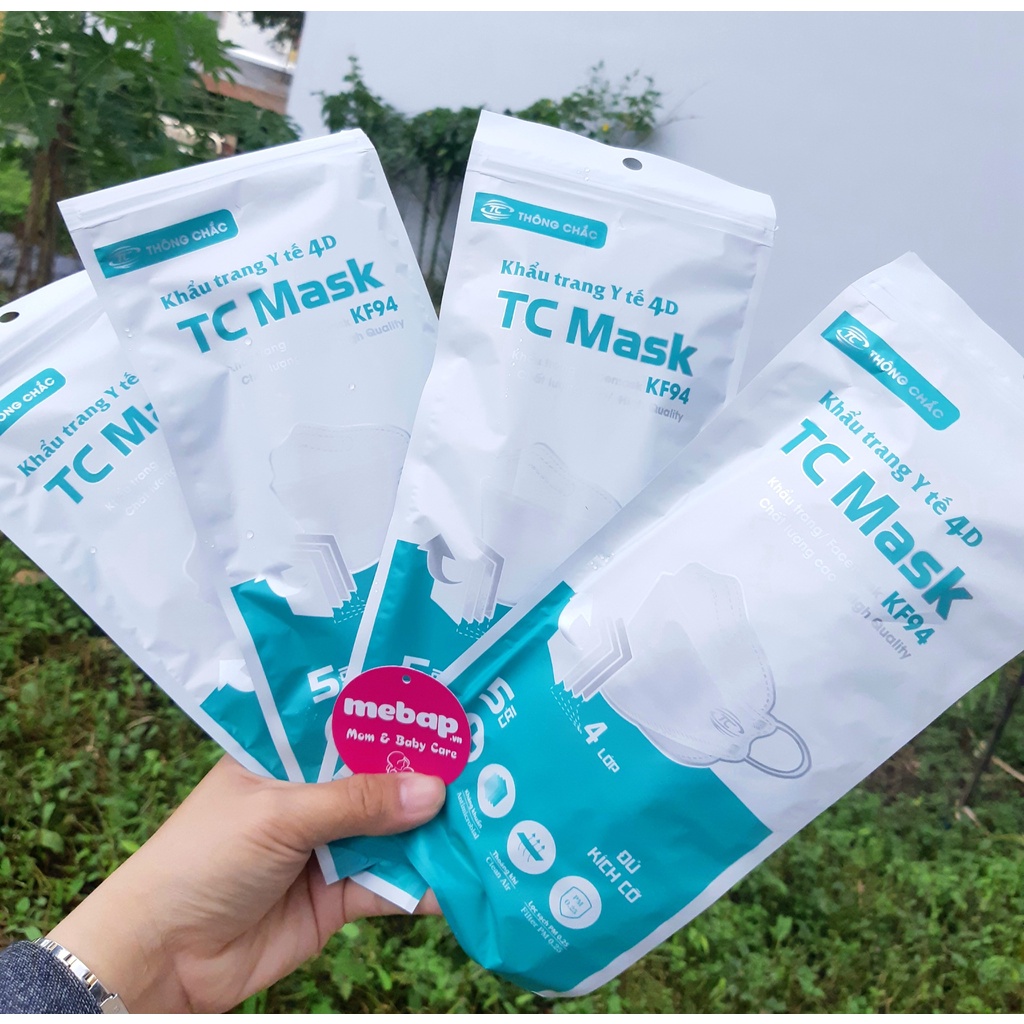 Khẩu Trang Y Tế KF94 Công Nghệ Hàn Quốc Kháng Khuẩn-Gói 5 cái