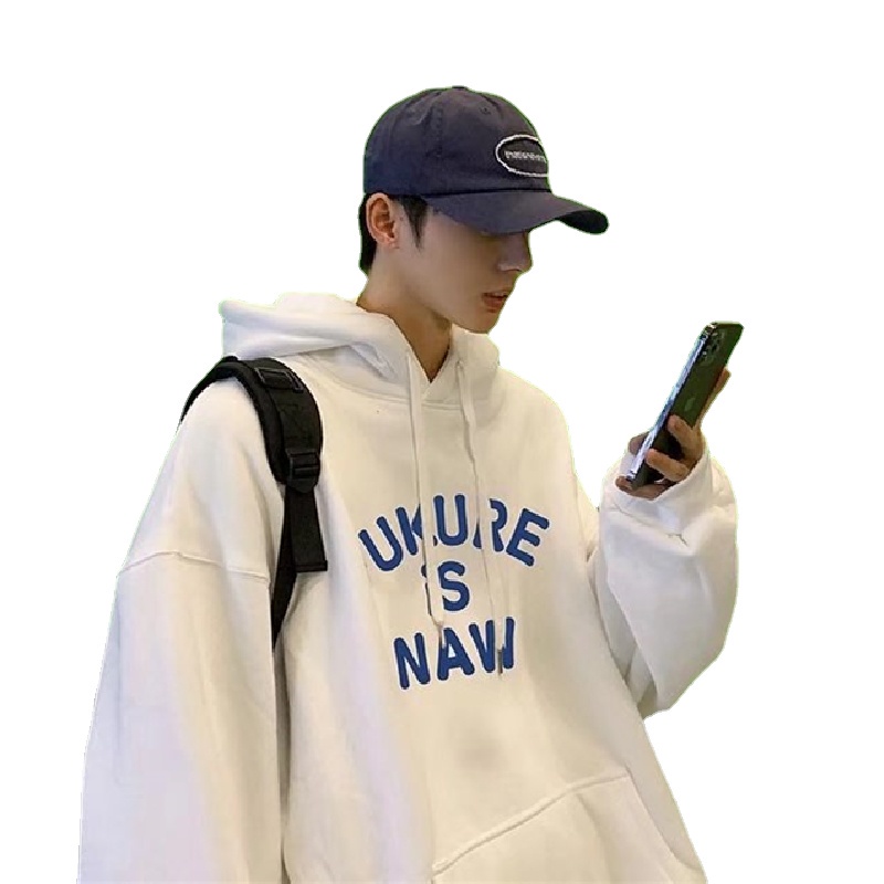 Áo hoodie Thể Thao Dáng Rộng In Chữ Thoải Mái Thời Trang Hàn Quốc Cho Nam Cỡ M-5XL
