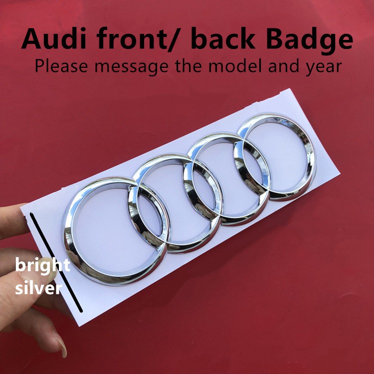 Audi emblem silver chrome A3 A4L A5 A6L A7 A8L Q2L Q3 Q5L Q7 Front grille trunk badge