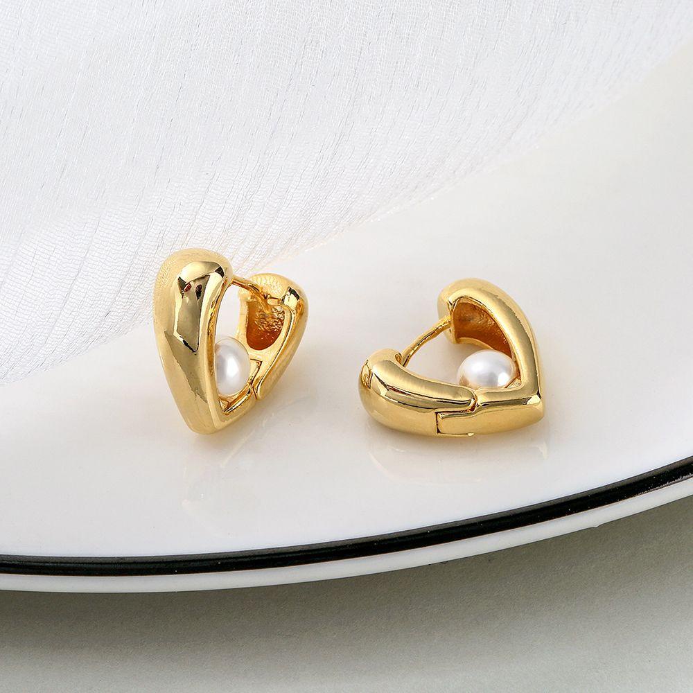 Bông Tai Hợp Kim Hình Trái Tim Rỗng Dễ Thương Sáng Tạo Cho Nữ