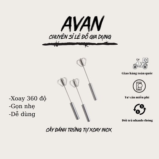 Cây đánh trứng tự xoay thông minh bằng inox dễ dàng tiện lợi (CDT02)