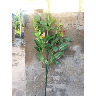 cành lá chồi non-hoa lụa