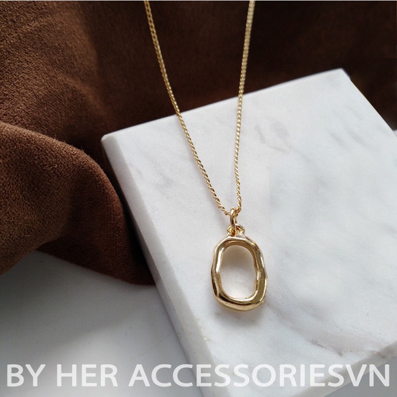 Dây chuyền, vòng cổ nữ mặt vuông nhỏ xinh xắn her.accessories C8