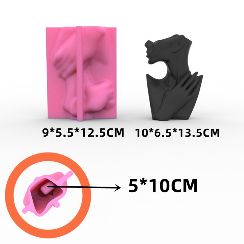 Khuôn Làm Chậu Hoa / Cây Mọng Nước Bằng Silicone Hình Người Hoàn Hảo