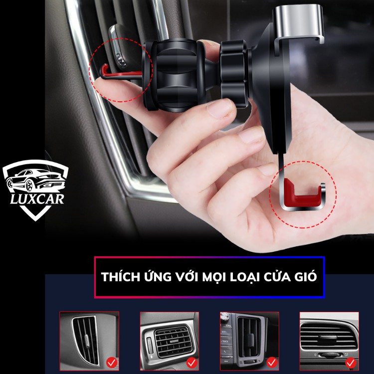 Giá đỡ điện thoại LUXCAR kẹp cửa gió điều hòa ô tô | BigBuy360 - bigbuy360.vn