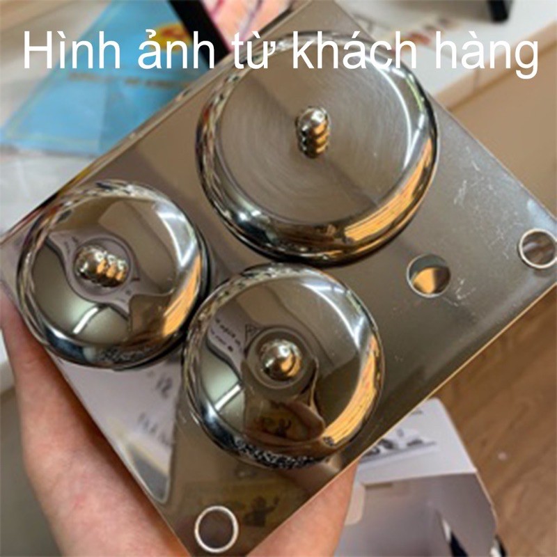 Bộ 3 nồi inox đựng lưu huỳnh và bột tiện lợi