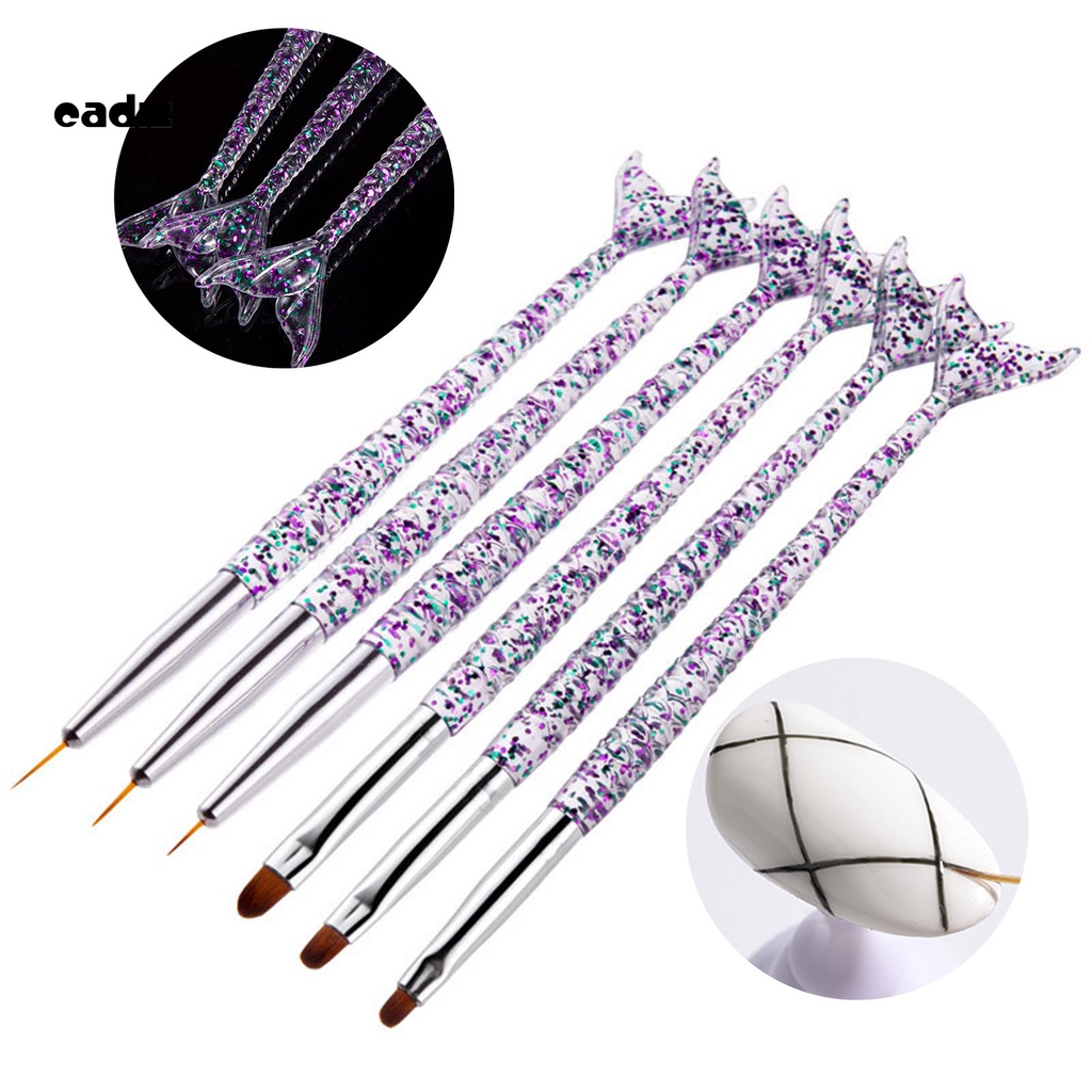 [Hàng mới về] Bộ cọ vẽ móng tay siêu mỏng cao cấp tiện dụng Cadi