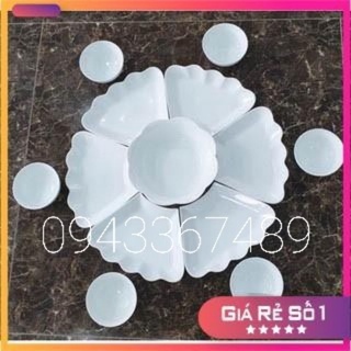 Combo 6 đĩa sứ Bát Tràng trong bộ mặt trời cỡ đk 45cm, 55cm