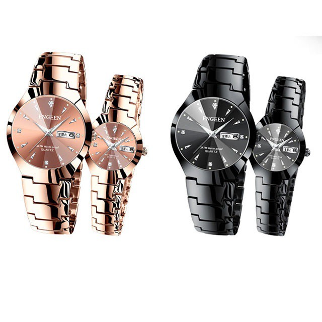 Đồng hồ đôi nam nữ cơ chính hãng, Đồng hồ cặp nam nữ dây thép cao cấp không gỉ chính hãng FNGEEN 5808 - Aka Mart | BigBuy360 - bigbuy360.vn